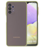 Custodia rigida con combinazione di colori per Samsung Galaxy A32 5G verde