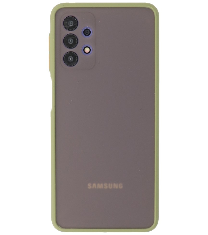 Coque Rigide Combinaison de Couleurs pour Samsung Galaxy A32 5G Vert