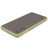 Estuche rígido con combinación de colores para Samsung Galaxy A32 5G Verde