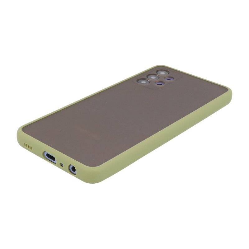 Estuche rígido con combinación de colores para Samsung Galaxy A32 5G Verde