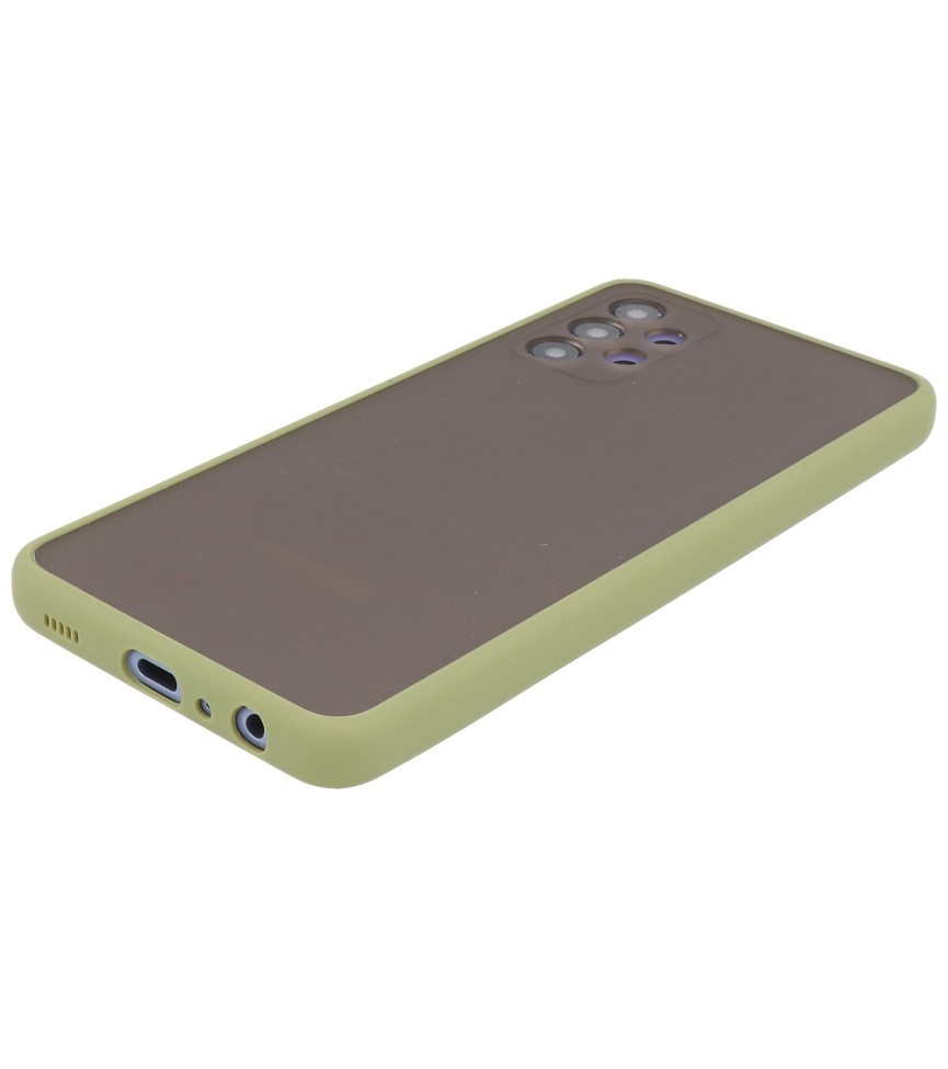 Color Combination Hard Case for Samsung Galaxy A32 5G Green