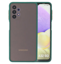 Combinación de colores Estuche rígido Samsung Galaxy A32 5G Verde oscuro