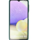 Custodia rigida con combinazione di colori per Samsung Galaxy A32 5G verde scuro