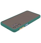 Custodia rigida con combinazione di colori per Samsung Galaxy A32 5G verde scuro