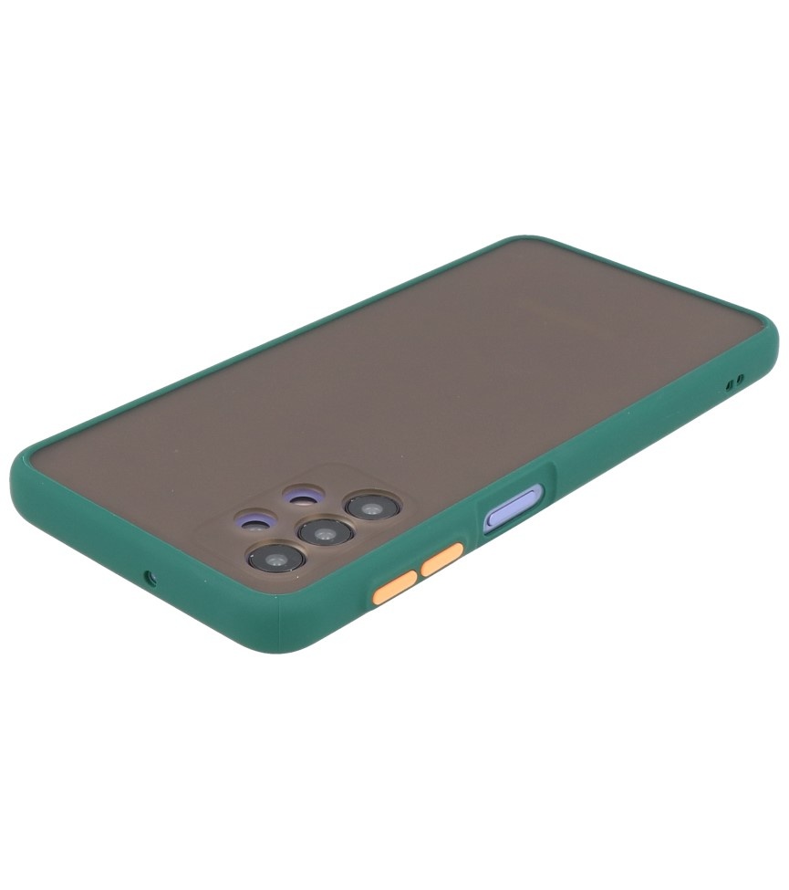 Color Combination Hard Case for Samsung Galaxy A32 5G Dark Green