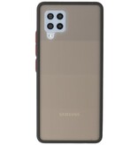 Estuche rígido con combinación de colores para Samsung Galaxy A42 5G Negro