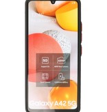 Estuche rígido con combinación de colores para Samsung Galaxy A42 5G Negro