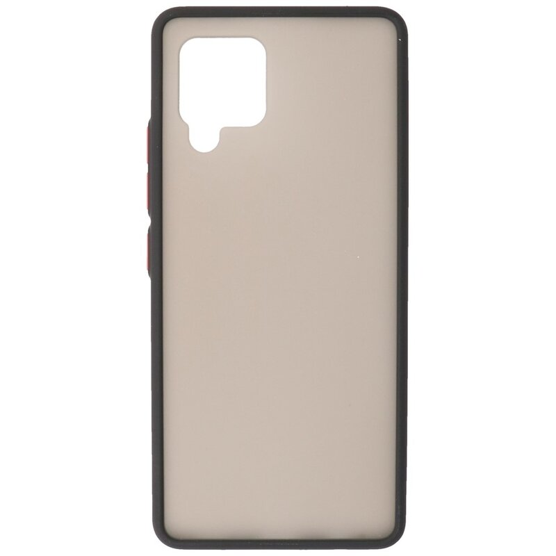 Estuche rígido con combinación de colores para Samsung Galaxy A42 5G Negro