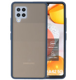 Estuche rígido con combinación de colores para Samsung Galaxy A42 5G Azul