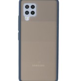 Estuche rígido con combinación de colores para Samsung Galaxy A42 5G Azul