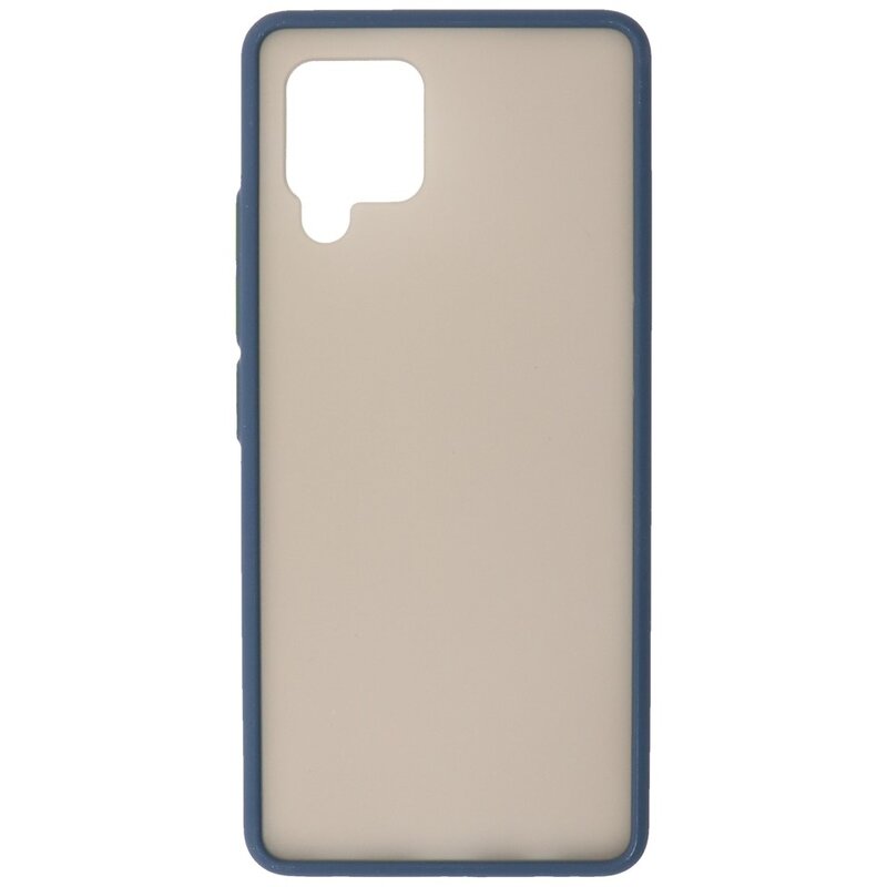 Custodia rigida con combinazione di colori per Samsung Galaxy A42 5G blu