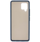 Custodia rigida con combinazione di colori per Samsung Galaxy A42 5G blu