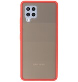 Custodia rigida con combinazione di colori per Samsung Galaxy A42 5G rossa