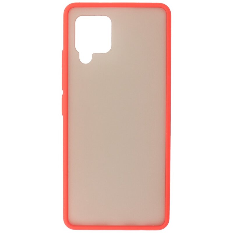 Custodia rigida con combinazione di colori per Samsung Galaxy A42 5G rossa