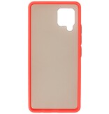 Custodia rigida con combinazione di colori per Samsung Galaxy A42 5G rossa