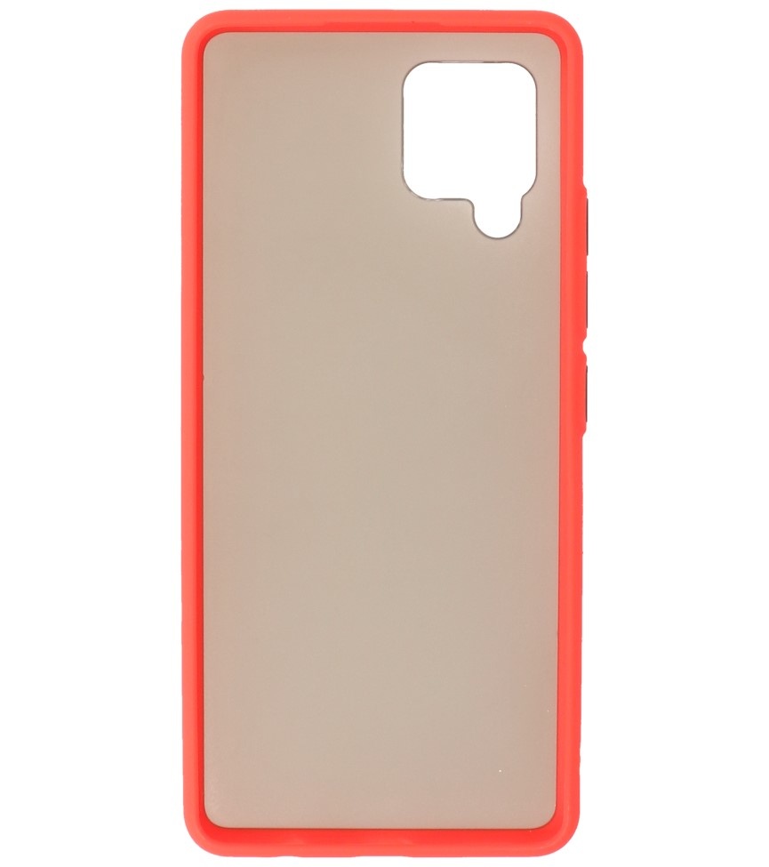 Custodia rigida con combinazione di colori per Samsung Galaxy A42 5G rossa