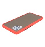 Custodia rigida con combinazione di colori per Samsung Galaxy A42 5G rossa