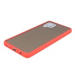 Custodia rigida con combinazione di colori per Samsung Galaxy A42 5G rossa