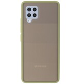 Custodia rigida con combinazione di colori per Samsung Galaxy A42 5G verde