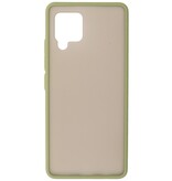 Custodia rigida con combinazione di colori per Samsung Galaxy A42 5G verde