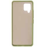 Custodia rigida con combinazione di colori per Samsung Galaxy A42 5G verde