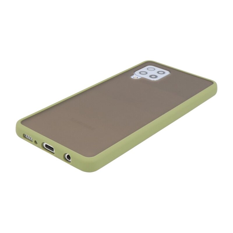 Custodia rigida con combinazione di colori per Samsung Galaxy A42 5G verde