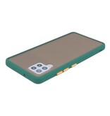 Custodia rigida con combinazione di colori per Samsung Galaxy A42 5G verde scuro