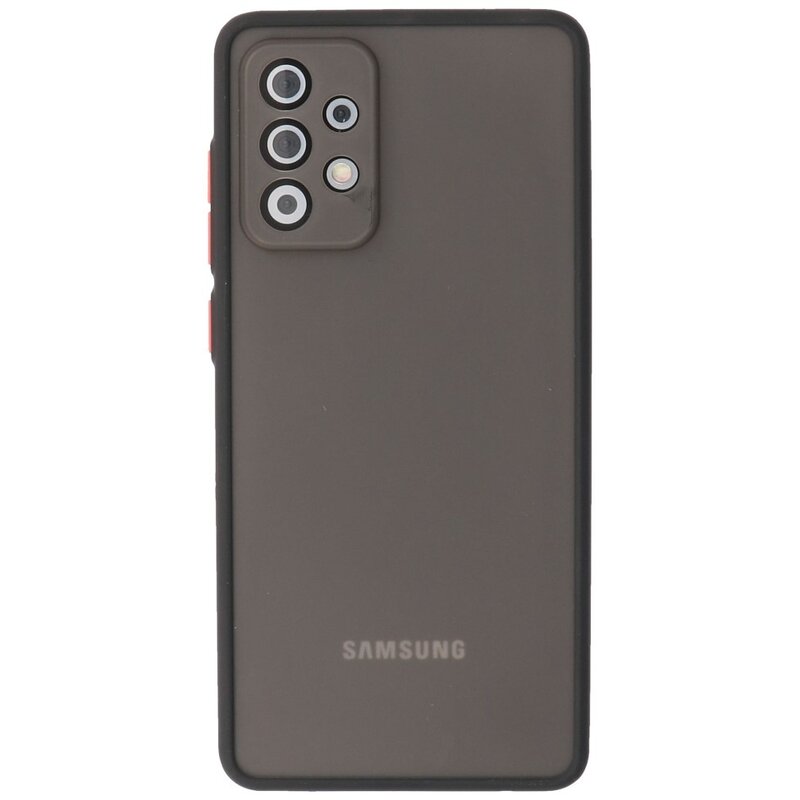 Estuche rígido con combinación de colores para Samsung Galaxy A72 5G Negro