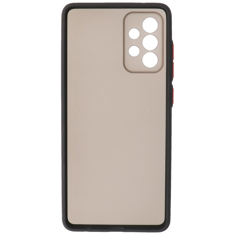 Estuche rígido con combinación de colores para Samsung Galaxy A72 5G Negro