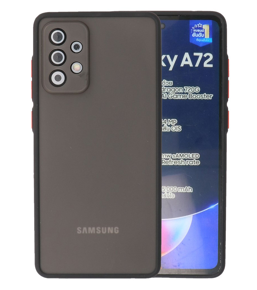 Color Combination Hard Case for Samsung Galaxy A72 5G Black