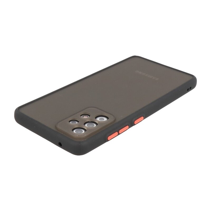 Estuche rígido con combinación de colores para Samsung Galaxy A72 5G Negro