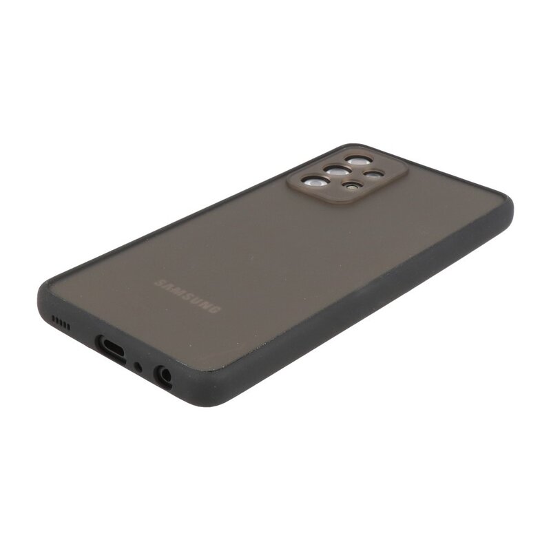 Estuche rígido con combinación de colores para Samsung Galaxy A72 5G Negro