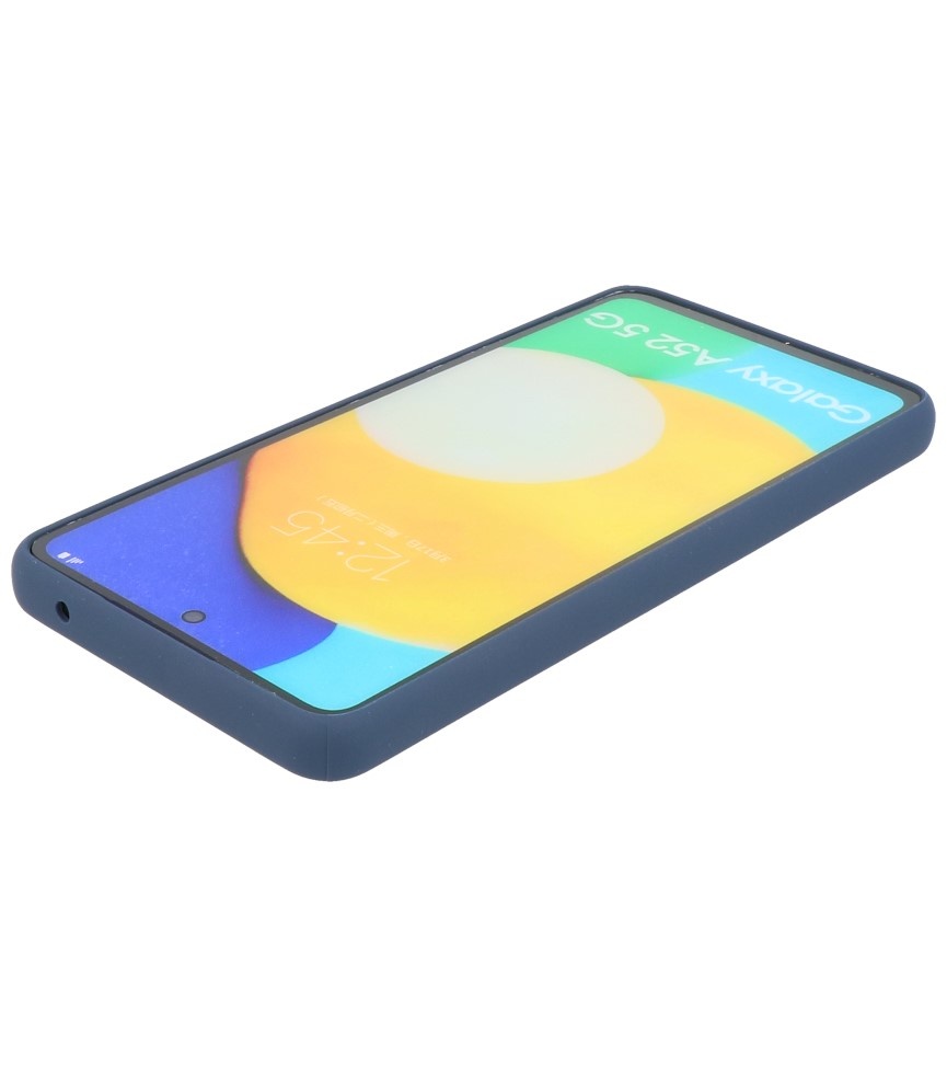 Estuche rígido con combinación de colores para Samsung Galaxy A72 5G Azul