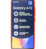 Custodia rigida con combinazione di colori per Samsung Galaxy A72 5G rossa