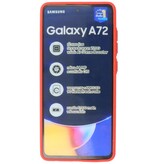 Custodia rigida con combinazione di colori per Samsung Galaxy A72 5G rossa