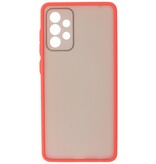 Estuche rígido con combinación de colores para Samsung Galaxy A72 5G Rojo