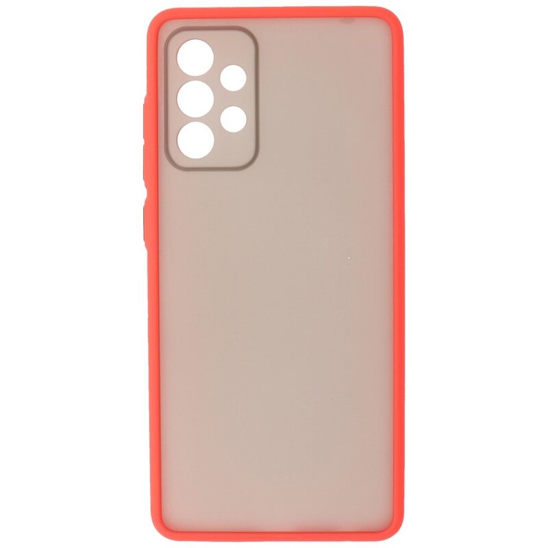 Custodia rigida con combinazione di colori per Samsung Galaxy A72 5G rossa