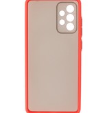 Estuche rígido con combinación de colores para Samsung Galaxy A72 5G Rojo