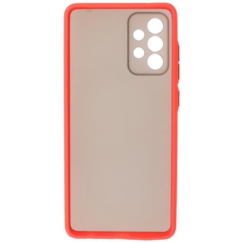 Estuche rígido con combinación de colores para Samsung Galaxy A72 5G Rojo
