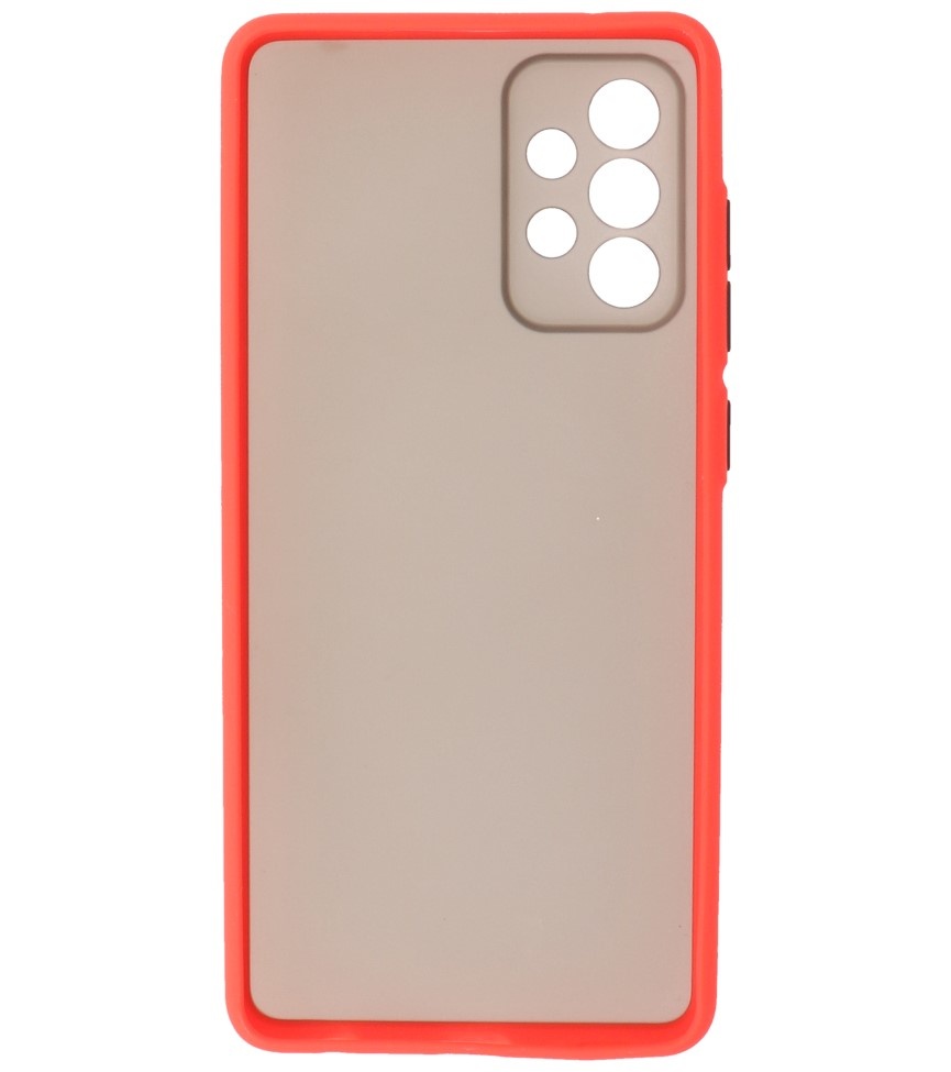 Custodia rigida con combinazione di colori per Samsung Galaxy A72 5G rossa