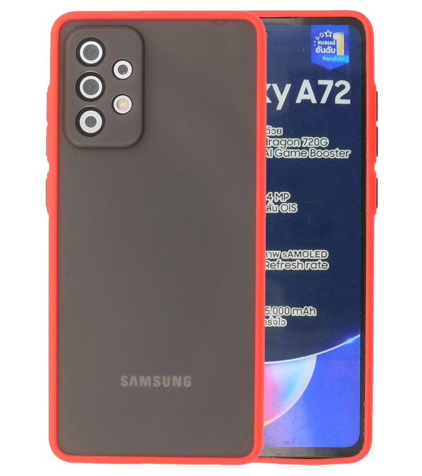 Color Combination Hard Case for Samsung Galaxy A72 5G Red