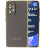 Custodia rigida con combinazione di colori per Samsung Galaxy A72 5G verde