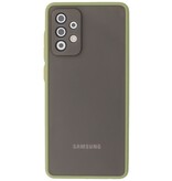 Custodia rigida con combinazione di colori per Samsung Galaxy A72 5G verde