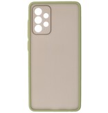 Estuche rígido con combinación de colores para Samsung Galaxy A72 5G Verde