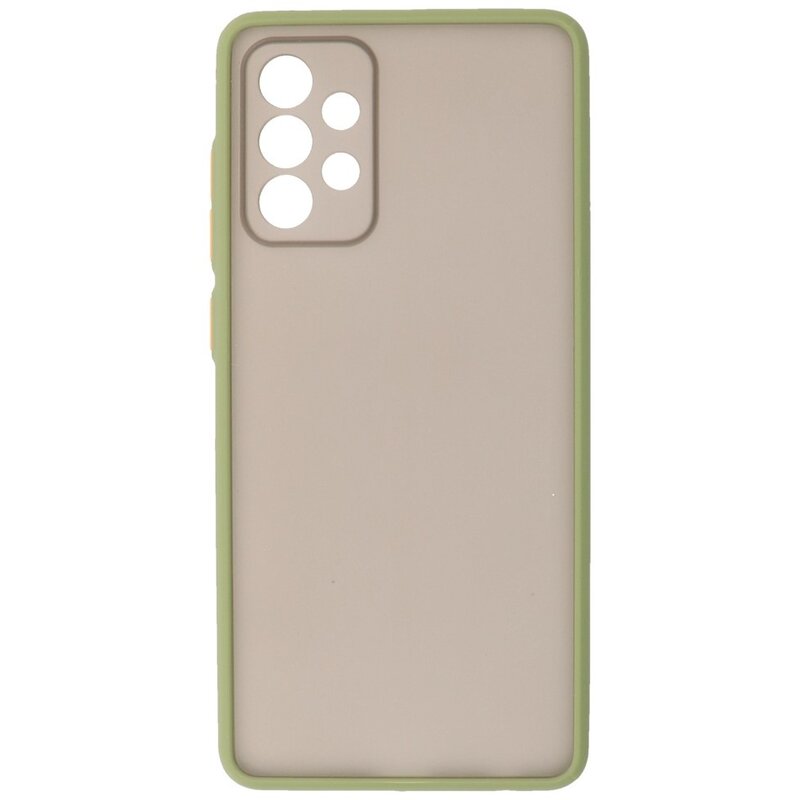 Custodia rigida con combinazione di colori per Samsung Galaxy A72 5G verde
