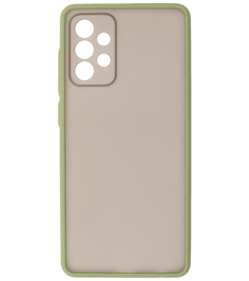Custodia rigida con combinazione di colori per Samsung Galaxy A72 5G verde