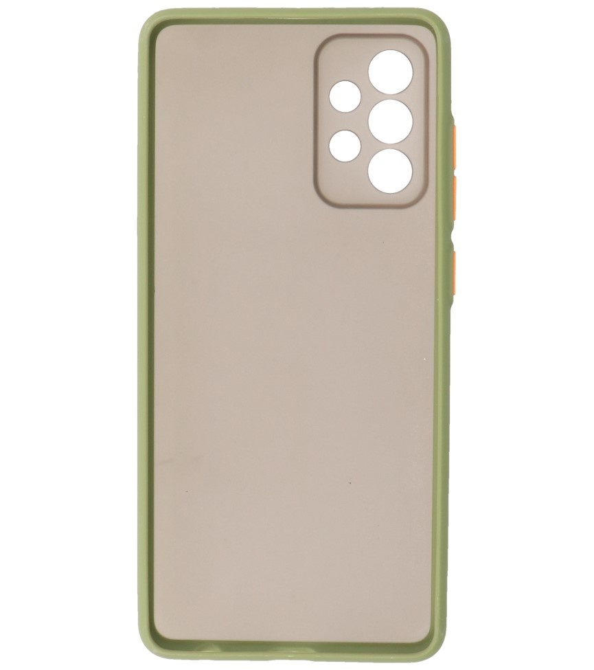 Color Combination Hard Case for Samsung Galaxy A72 5G Green