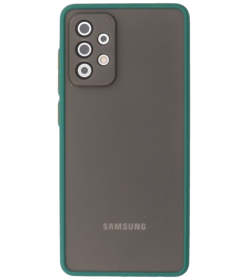 Color Combination Hard Case for Samsung Galaxy A72 5G Dark Green