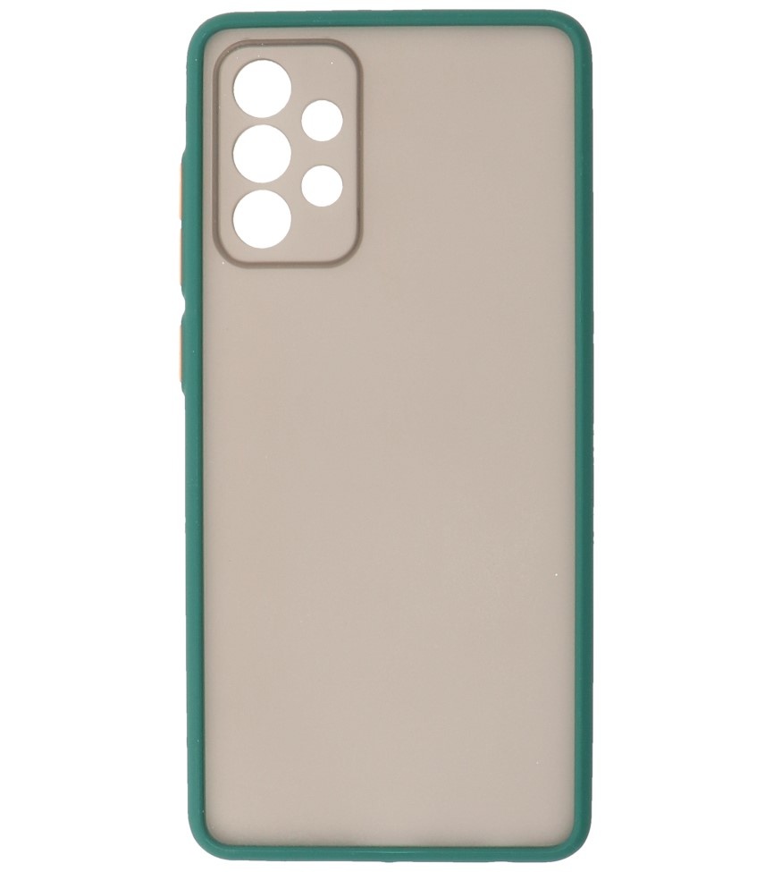 Color Combination Hard Case for Samsung Galaxy A72 5G Dark Green