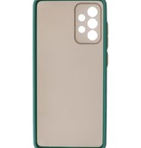 Custodia rigida con combinazione di colori per Samsung Galaxy A72 5G verde scuro